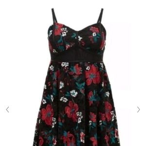 Torrid black embroidered dress